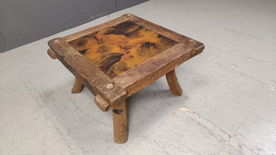 Image 1 of Vintage Copper Plated Brutalist Coffee Table, 1970S