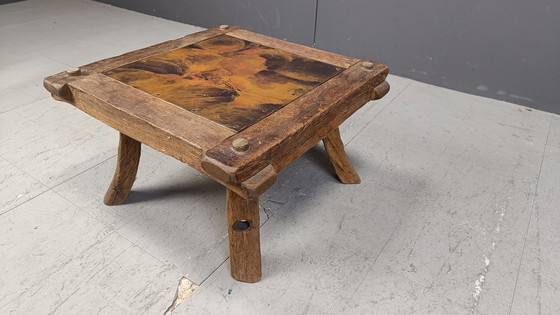 Image 1 of Vintage Copper Plated Brutalist Coffee Table, 1970S