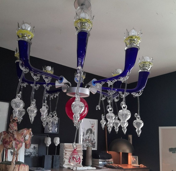 Image 1 of Luigi Serafini Chandelier By Tersite Milano Venezia Artemide