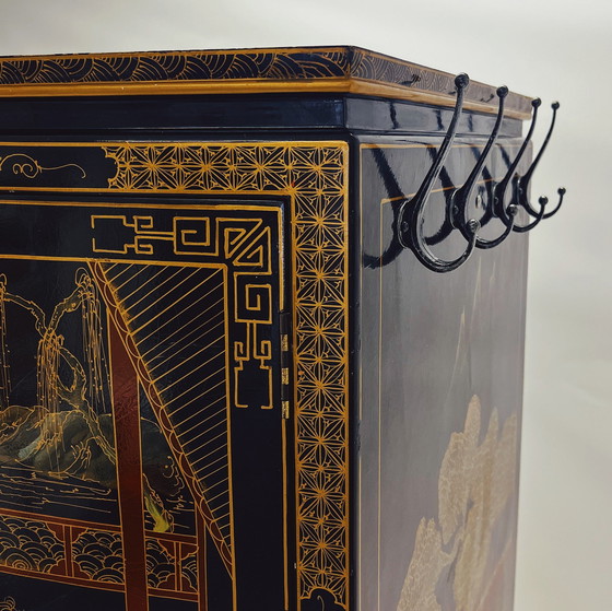 Image 1 of Chinese Wedding Cabinet In Black Lacquer