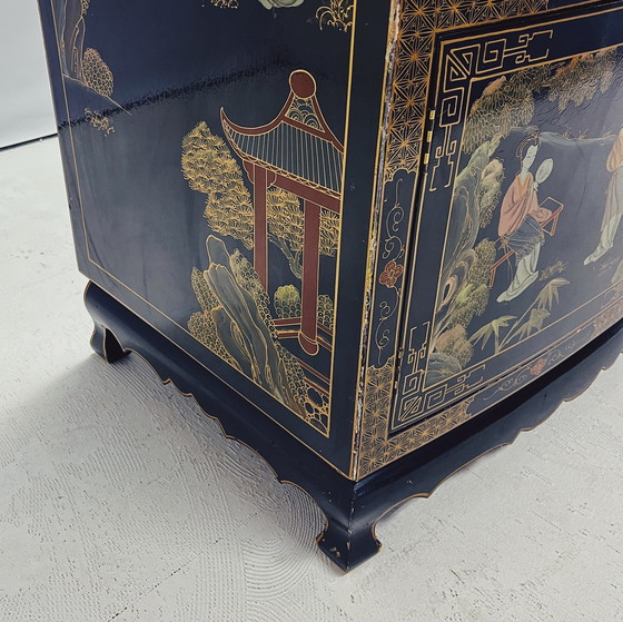 Image 1 of Chinese Wedding Cabinet In Black Lacquer