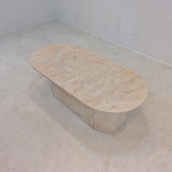 Image 1 of Tavolino da caffè in marmo vintage, Italia 1980