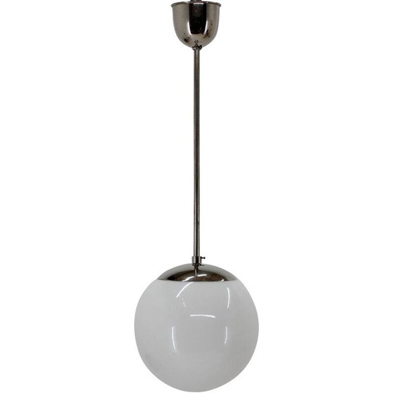 Image 1 of Vintage Chrome Bauhaus Pendant 1930s