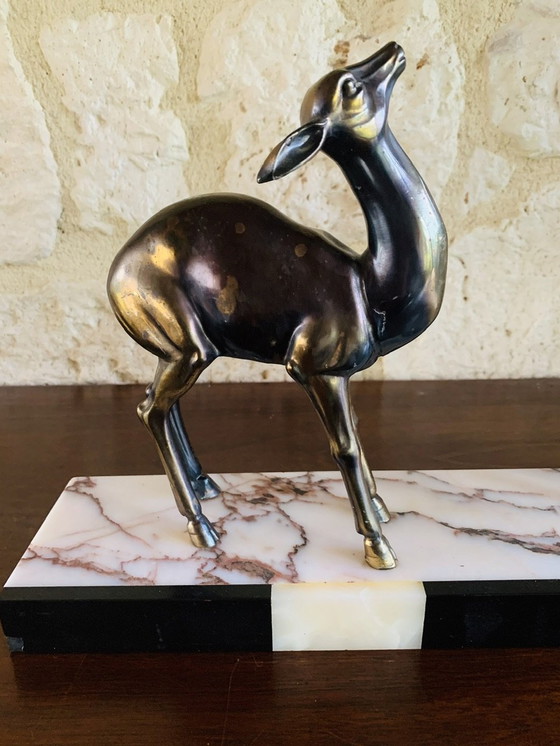 Image 1 of Vintage Deer Sculpture, 1940’S