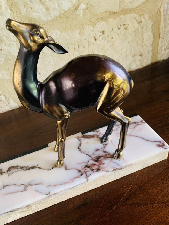 Image 1 of Vintage Deer Sculpture, 1940’S