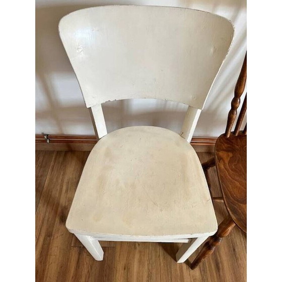 Image 1 of Set of 4 mismatched vintage chairs