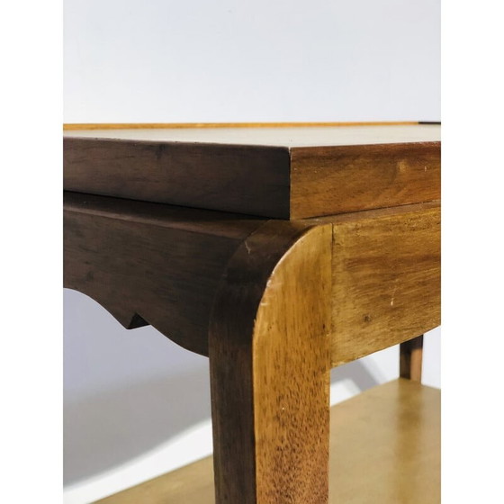 Image 1 of Tavolino vintage con doppio piano in legno