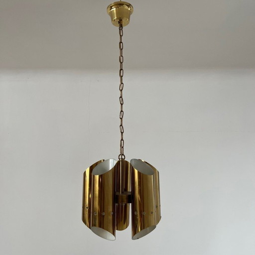 Vintage brass pendant lamp, Sweden 1980s