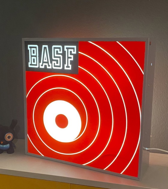 Image 1 of Extremely rare BASF illuminated display from 1975 - collector's item!