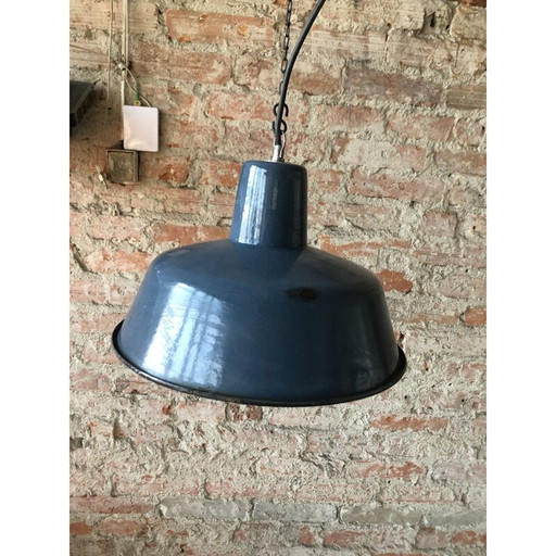 Vintage industrial factory pendant lamp, 1960