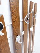 Large Wenge wall coat rack, 1970s