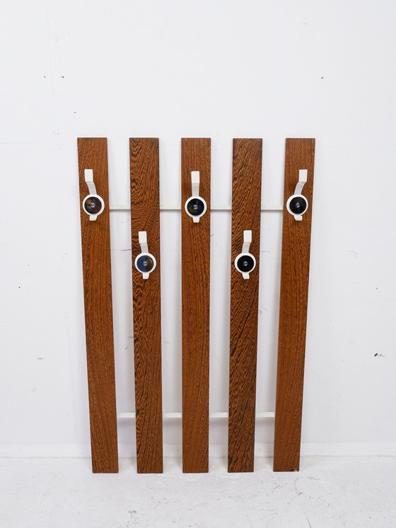 Image 1 of Large Wenge wall coat rack, 1970s