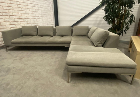 Image 1 of Montel Taupe Fabric Corner Sofa