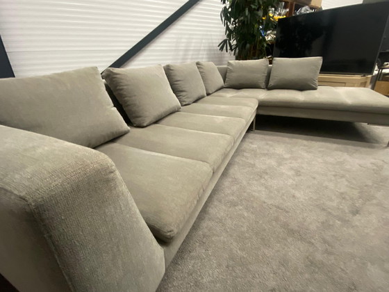 Image 1 of Montel Taupe Fabric Corner Sofa