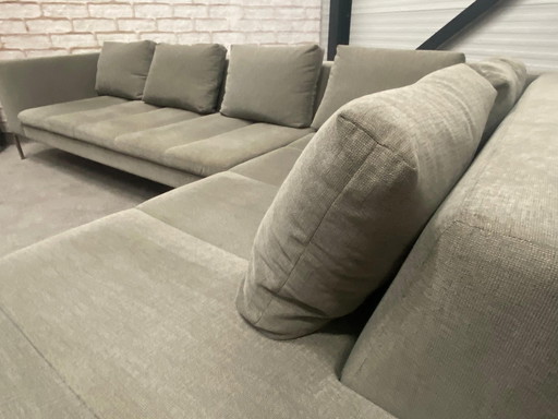 Montel Taupe Fabric Corner Sofa