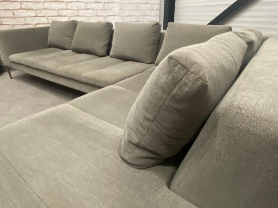 Image 1 of Montel Taupe Fabric Corner Sofa