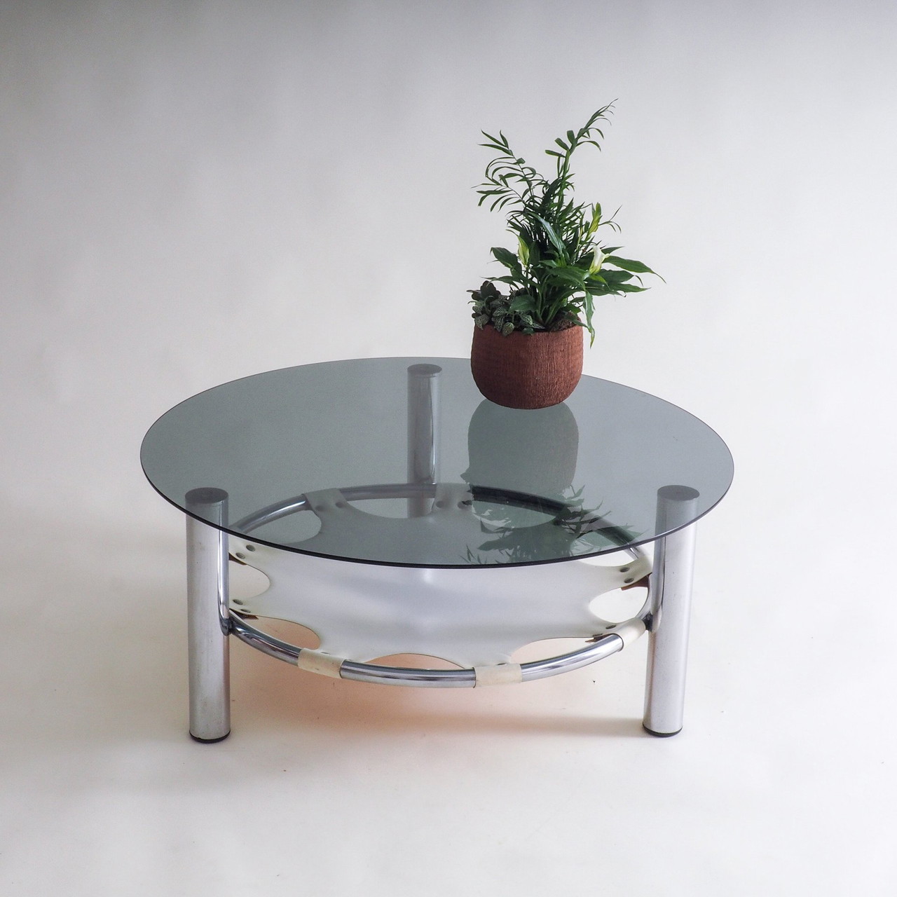 Space Age Glass And Chrome Coffee Table | €446 | Whoppah