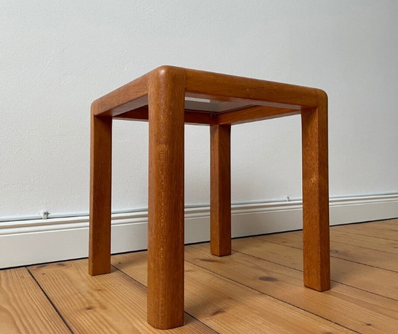 Image 1 of 60s oak Mid Century Design table plant  stand