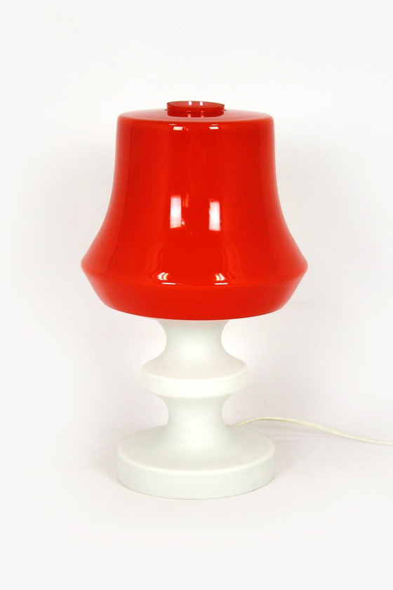 Image 1 of Vintage Glass Table Lamp From Lighting Glass, 1970S