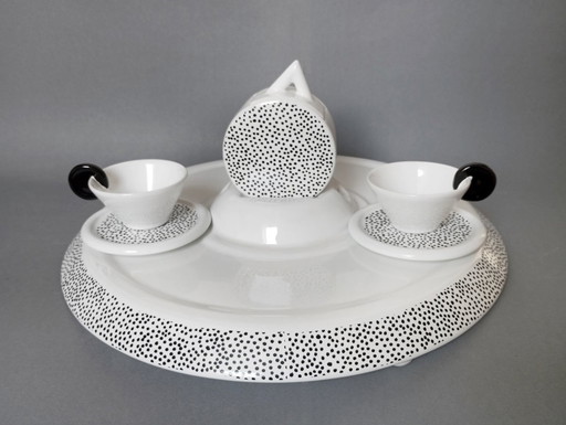 Massimo Materassi Postmodern Coffee Set For 2, 1985 Mas Italy