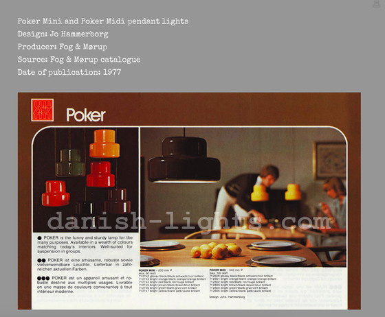 Image 1 of 2x Poker Mini par Jo Hammerborg - Fog & Mørup,1970's