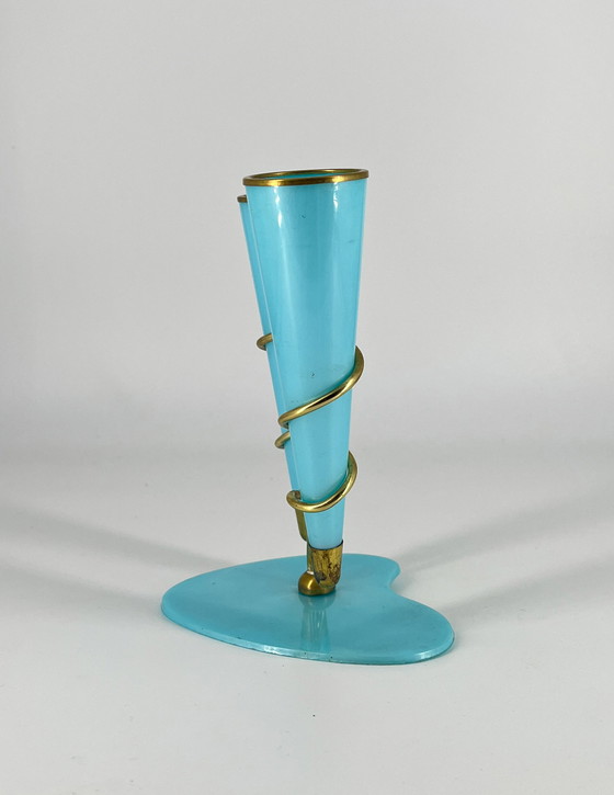 Image 1 of Vase en plastique au design Mid Century d'Allemagne 1950