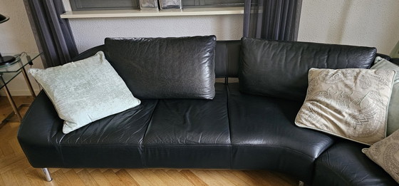 Image 1 of Leolux Leather Corner Sofa Vol De Reve