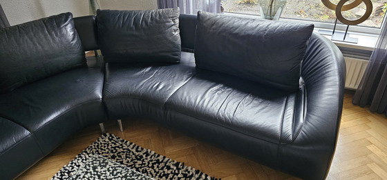 Image 1 of Leolux Leather Corner Sofa Vol De Reve