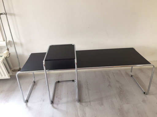 Gebr van der Stroom Gispen today model GT 531 coffee table + side table model Gispen