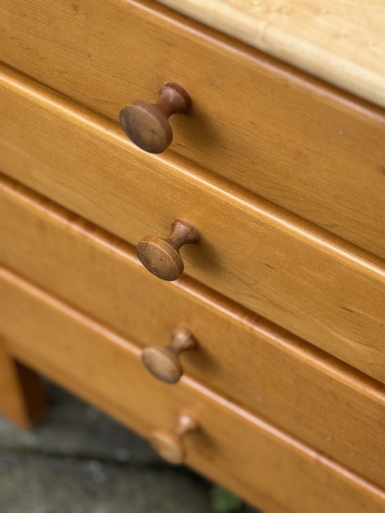 Image 1 of Scrivania e sedia in legno di pino vintage