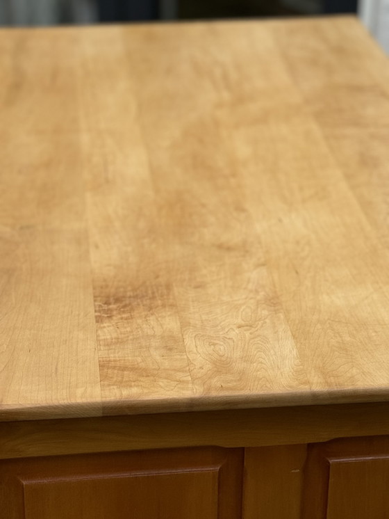 Image 1 of Scrivania e sedia in legno di pino vintage