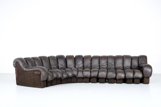 Image 1 of Non Stop Leather Sofa " Ds 600 " For De Sede, Switzerland 1970S.