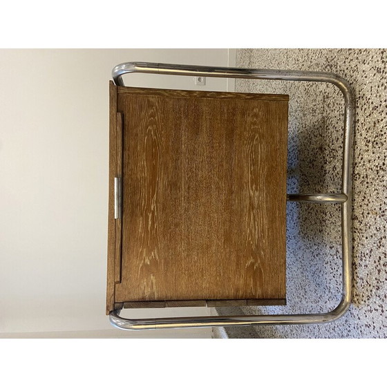 Image 1 of Vintage desk in stained oak and chrome by Marcel Breuer, 1930