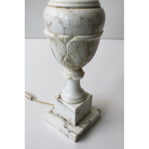 Vintage neo-classical marble lamp, Italy