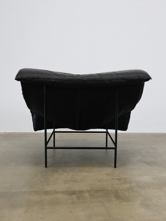 Image 1 of Vintage 80S Butterfly Chair Black Leather Gerard Van Den Berg Montis