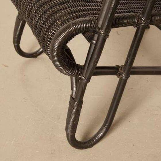 Image 1 of Zwarte Rotan Fauteuil