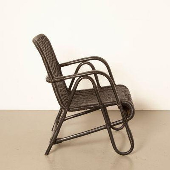 Image 1 of Zwarte Rotan Fauteuil