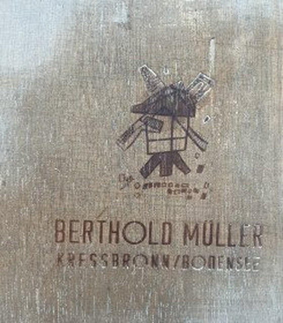 Image 1 of Berthold Muller Massive Wood and Ceramic Coffee Table