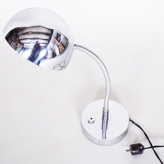 Image 1 of Vintage chrome Bauhaus table lamp by M. Prokop, 1920s