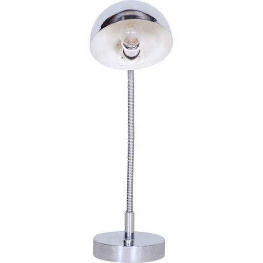 Lampada da tavolo vintage cromata Bauhaus di M. Prokop, anni '20