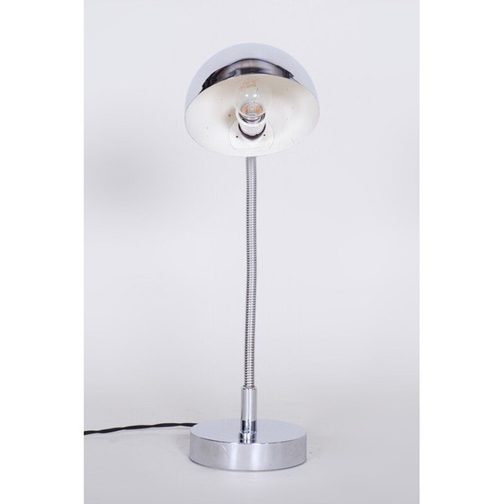 Image 1 of Vintage chrome Bauhaus table lamp by M. Prokop, 1920s