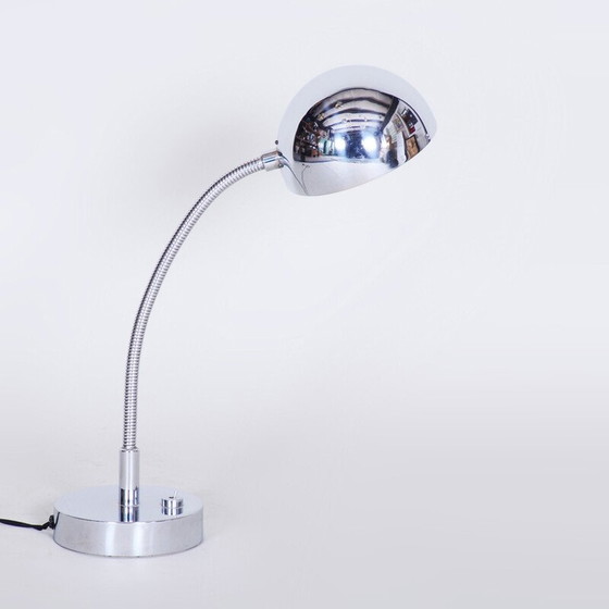 Image 1 of Vintage chrome Bauhaus table lamp by M. Prokop, 1920s