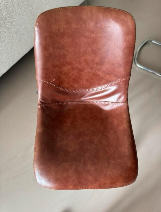 Image 1 of 4x Goossens Light Brown Faux Leather Dining Chairs