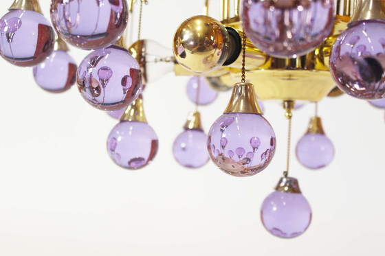 Image 1 of Lampada a sospensione vintage in ottone italiano