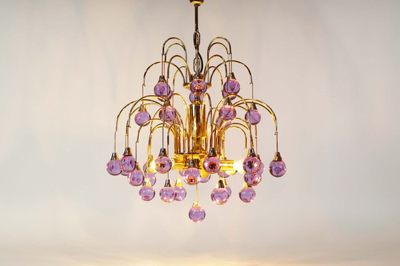 Image 1 of Lampada a sospensione vintage in ottone italiano