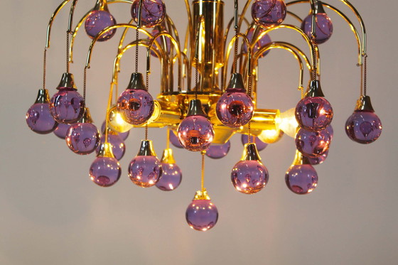 Image 1 of Lampada a sospensione vintage in ottone italiano