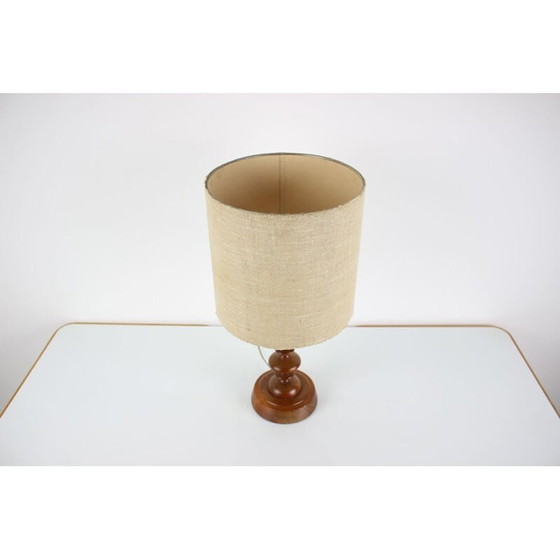 Image 1 of Vintage wooden table lamp by Antonín Hepnar, Czech 1970