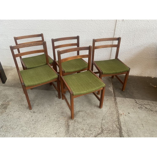 Set of 6 vintage teak wood chairs by Ulferts Tibro, Sweden 1960