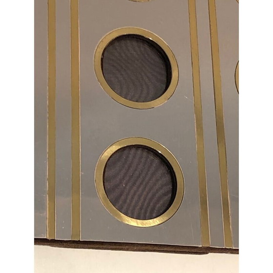 Image 1 of Vintage photo frame in brushed metal and brass, France 1970