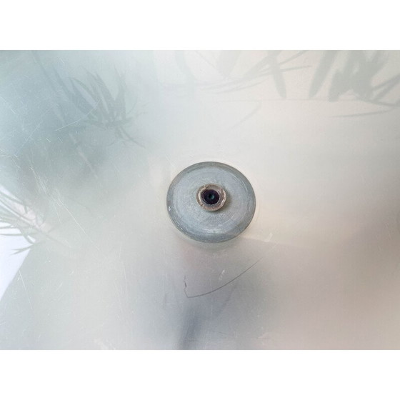 Image 1 of Vintage round mushroom table in wood and glass, 1970